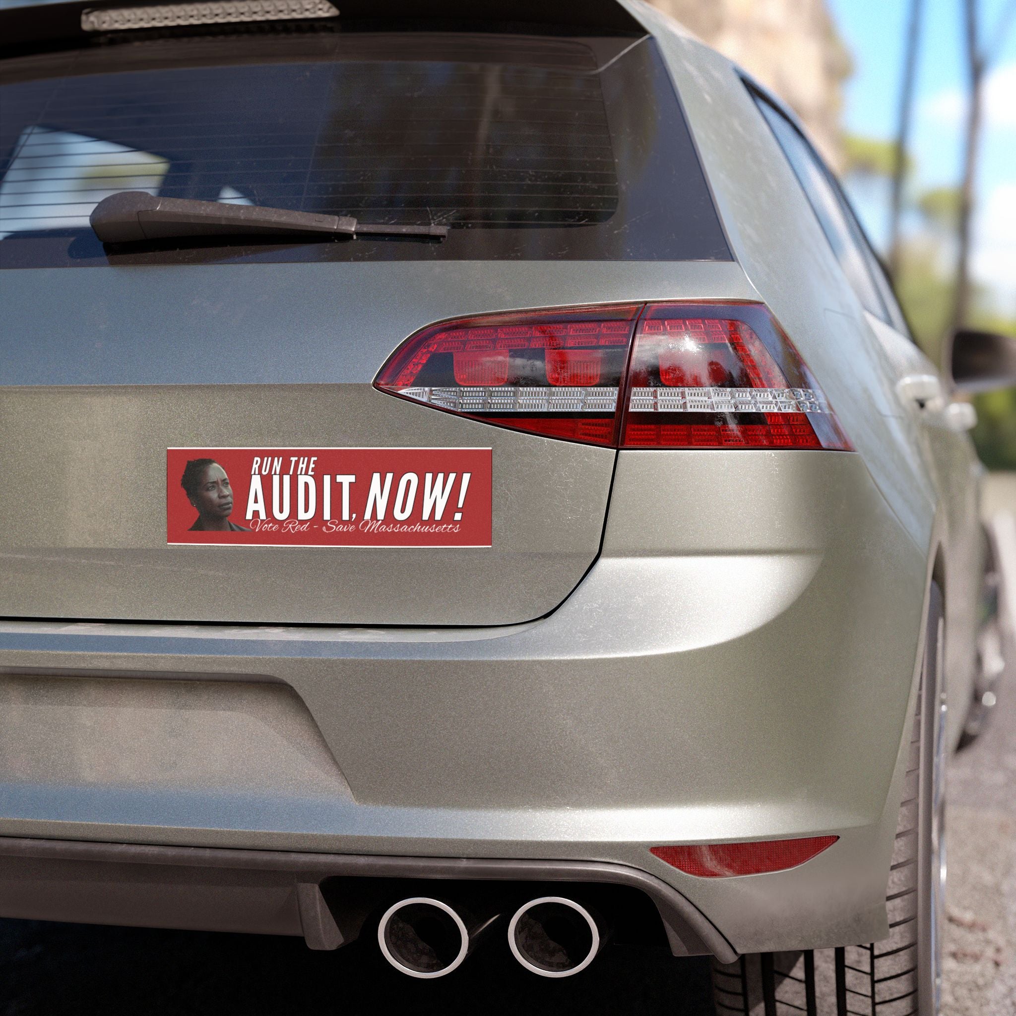 Car Magnet — "Run the Audit, Now!" Political Campaign Magnetic Sign