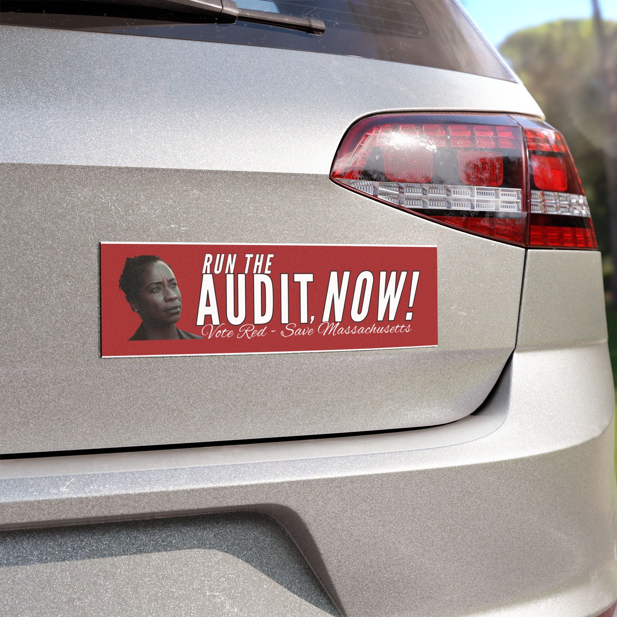 Car Magnet — "Run the Audit, Now!" Political Campaign Magnetic Sign